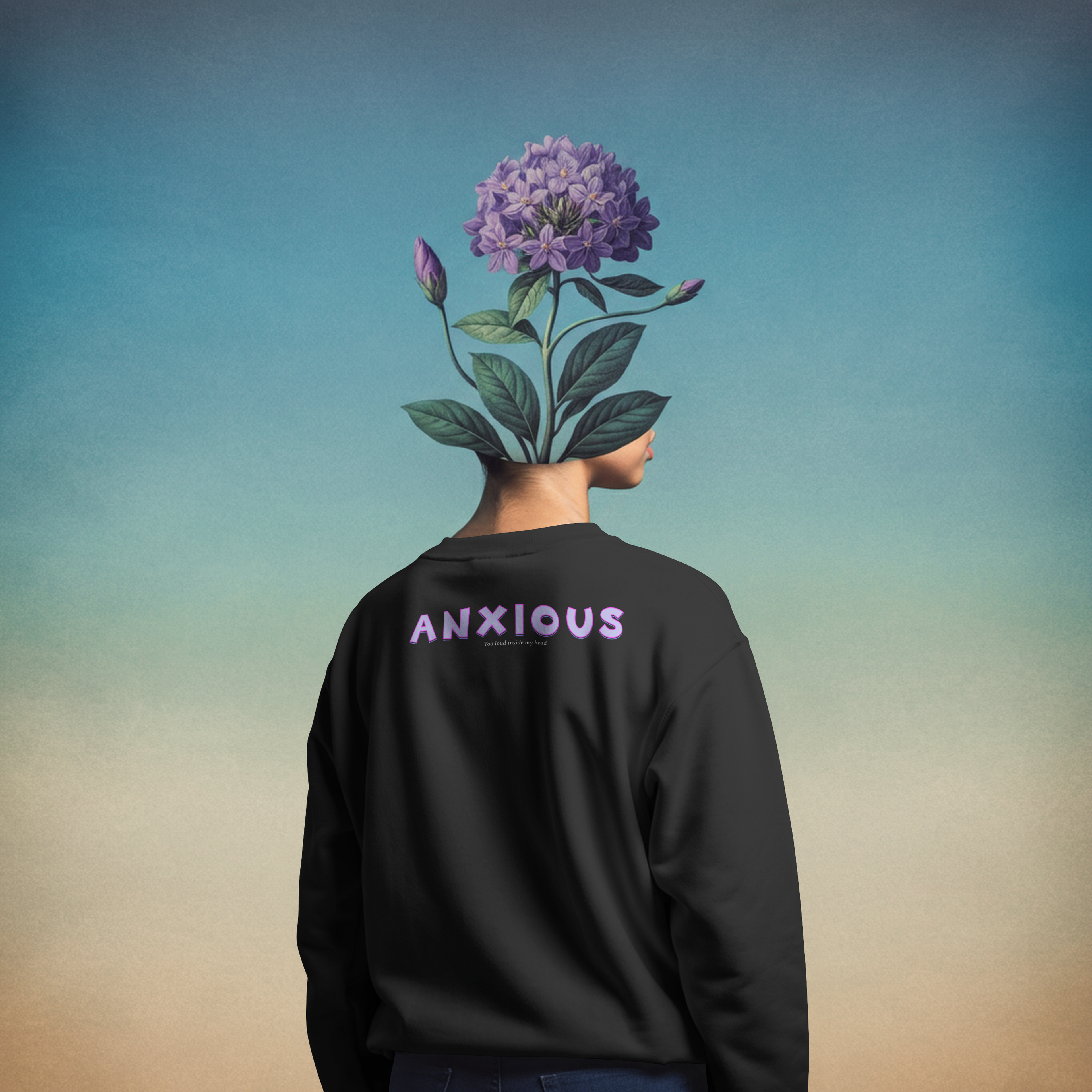 The Anxious sweatshirt- Black