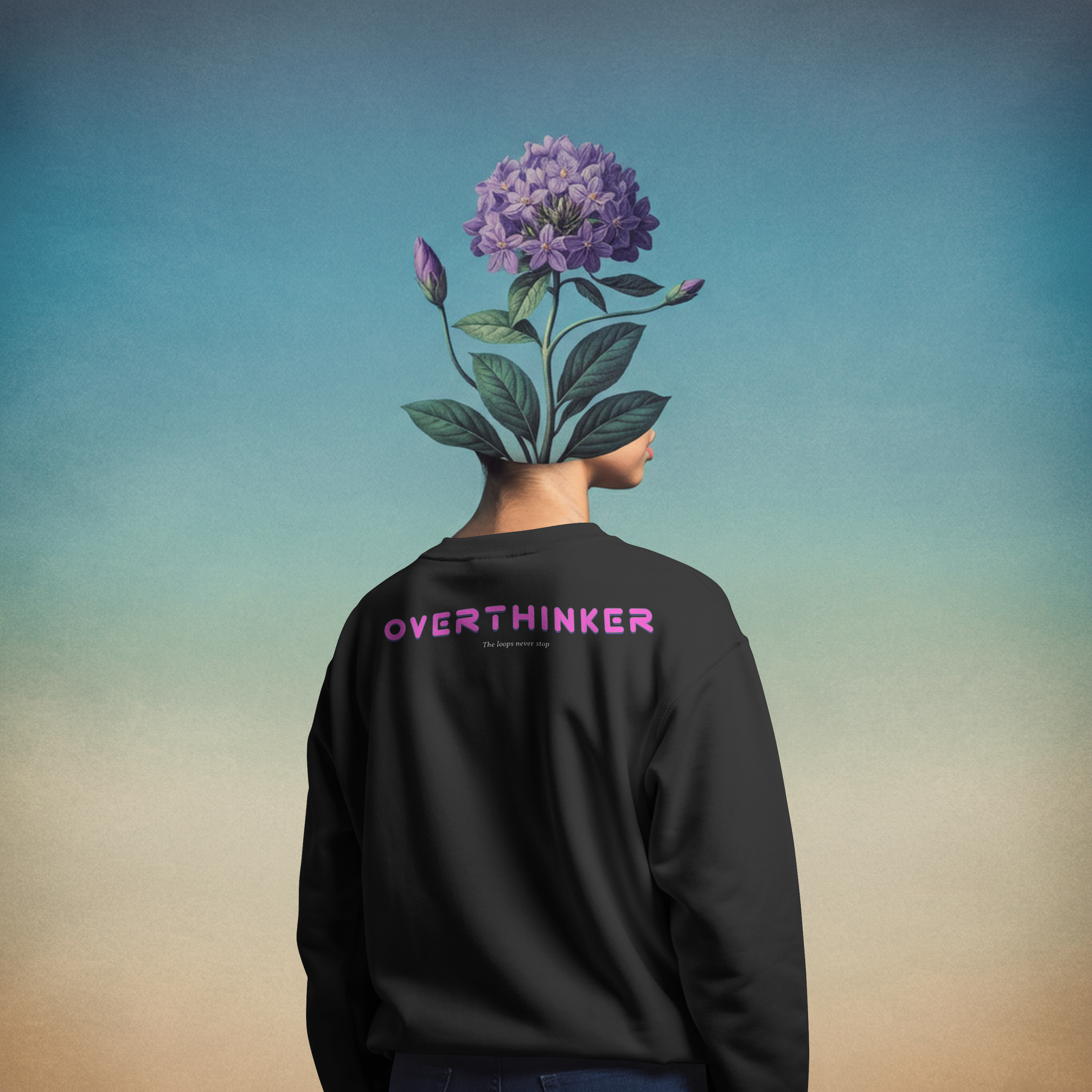 The Overthinker sweatshirt- Black