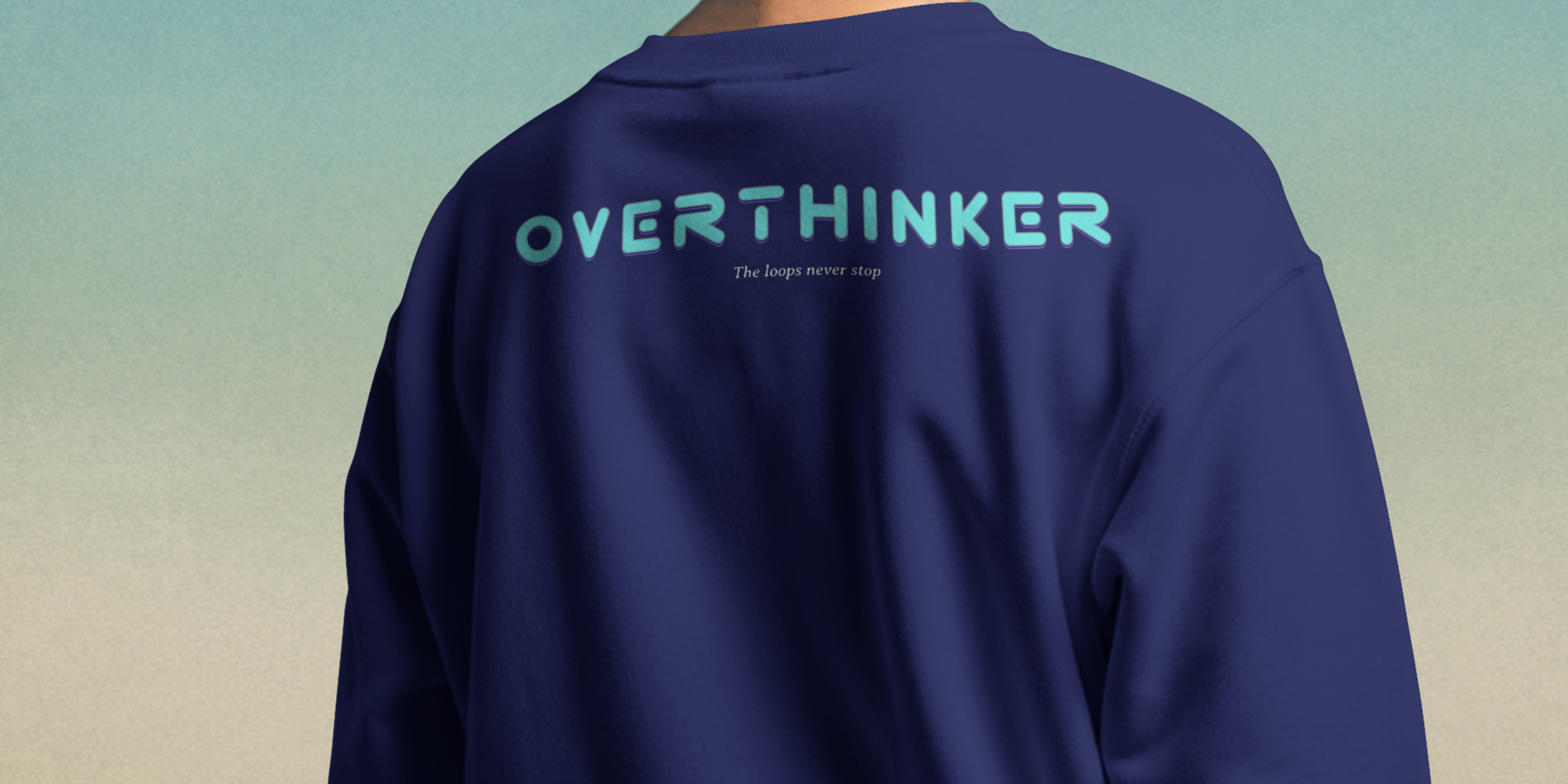 The Overthinker sweatshirt- Blue