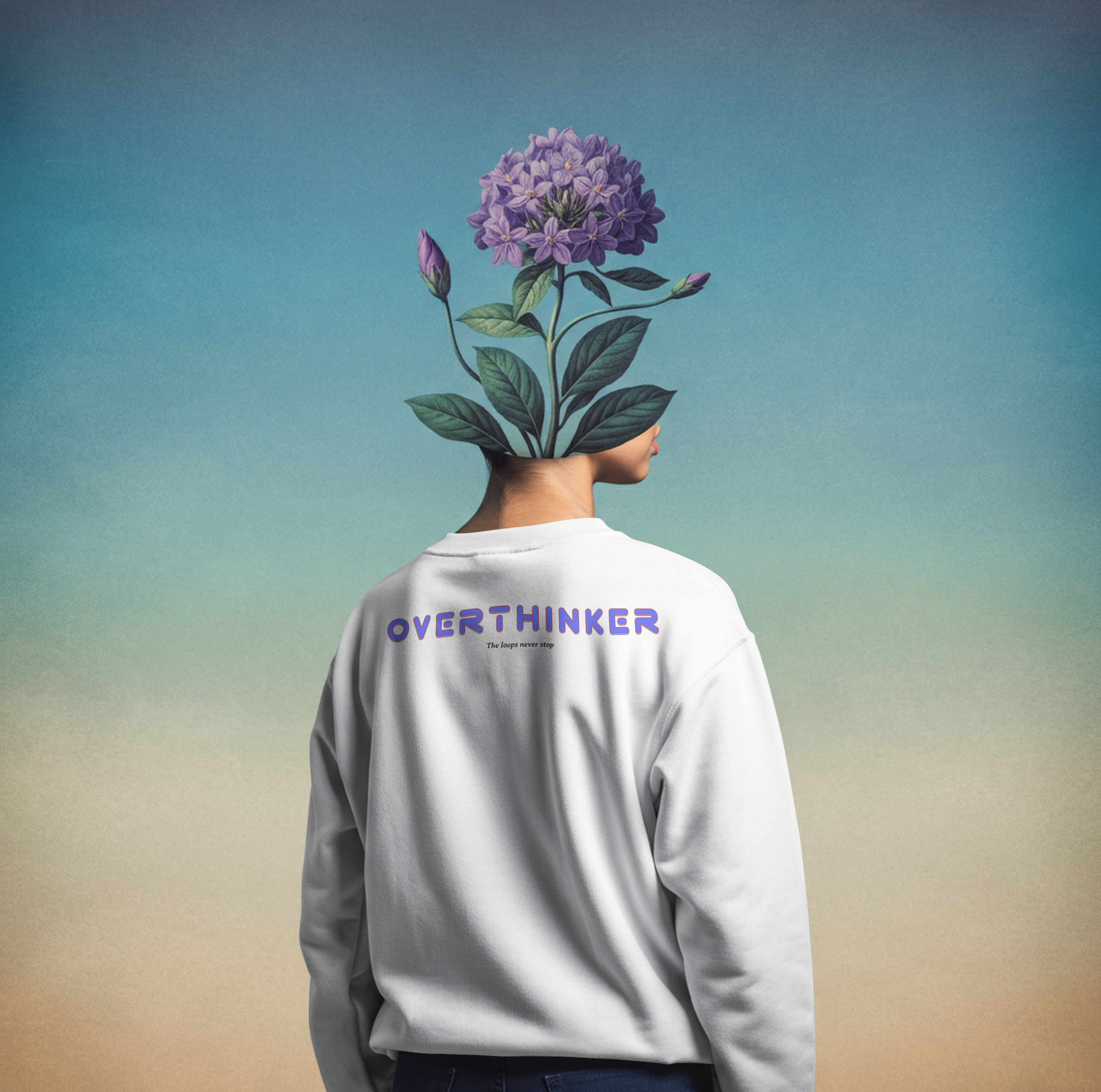 The Overthinker sweatshirt- White