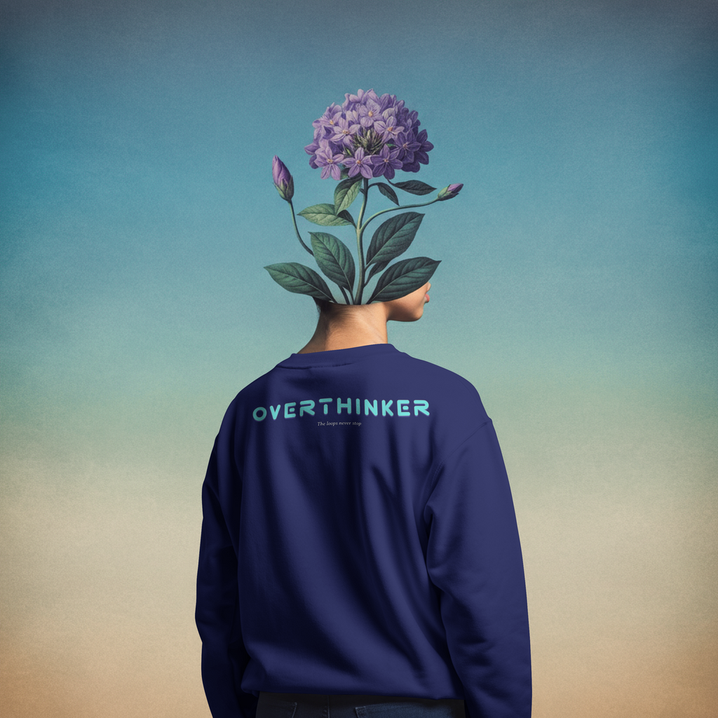 The Overthinker sweatshirt- Blue
